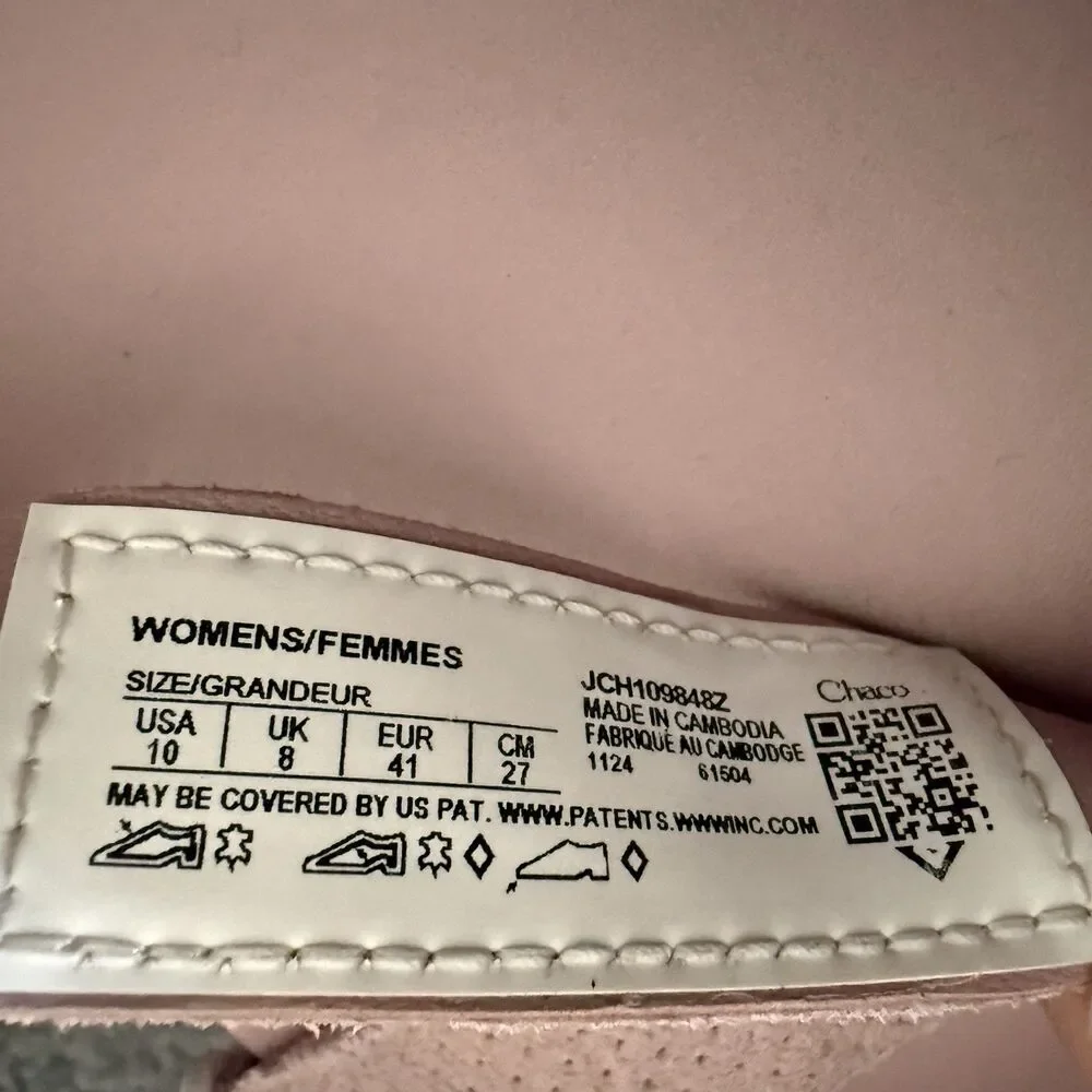 Chaco Townes Midform Sandal Pink Suede Strappy Platform Size 10 Cute Cottagecore